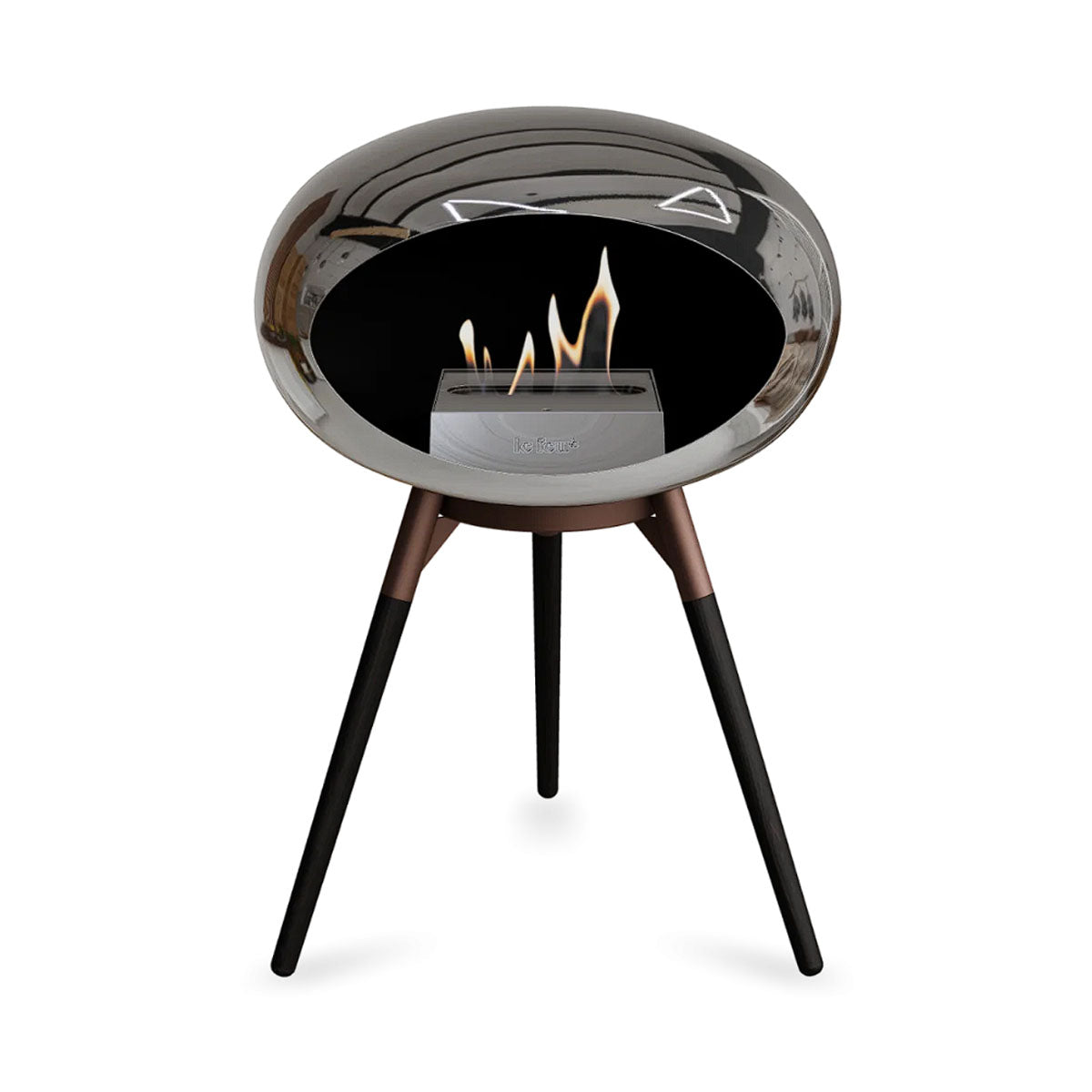 Le Feu Ground Wood Low - Chromed Silver