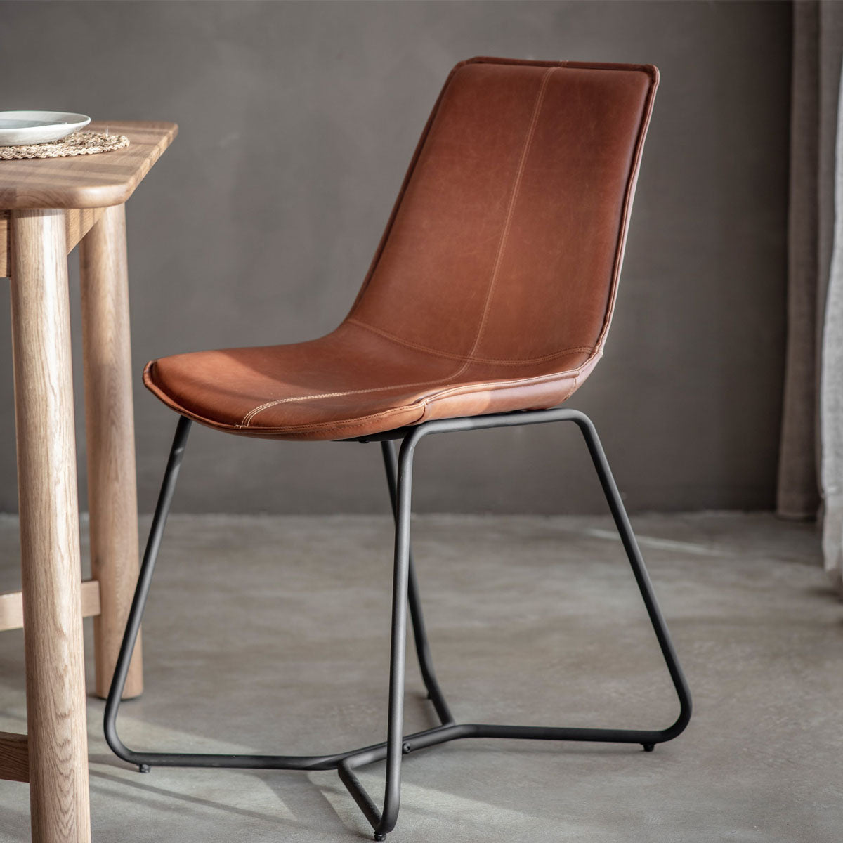 Gallery Direct Hawking Chair Brown (2pk) 490x550x860mm