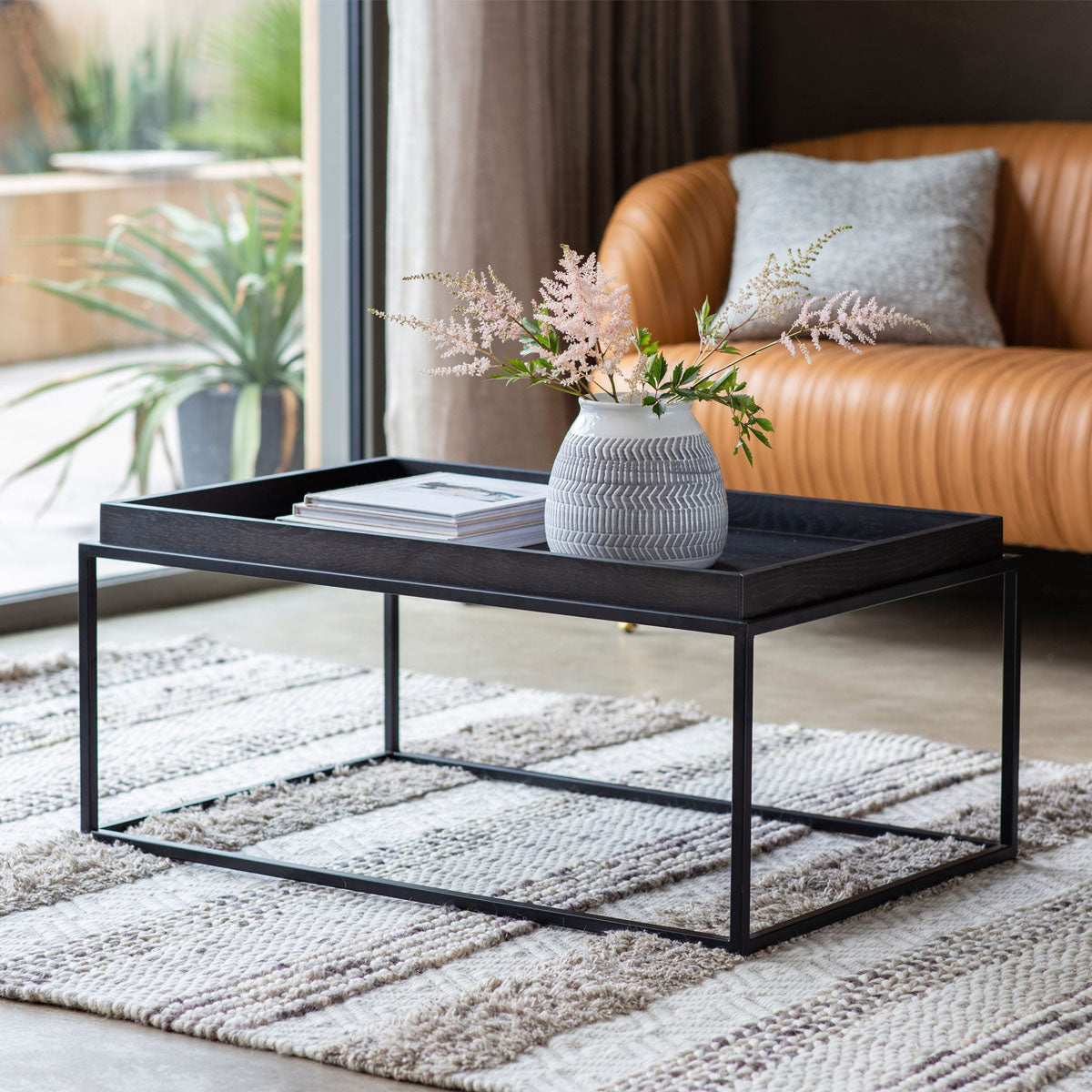 Gallery Direct Forden Tray Coffee Table Black 900x600x400mm