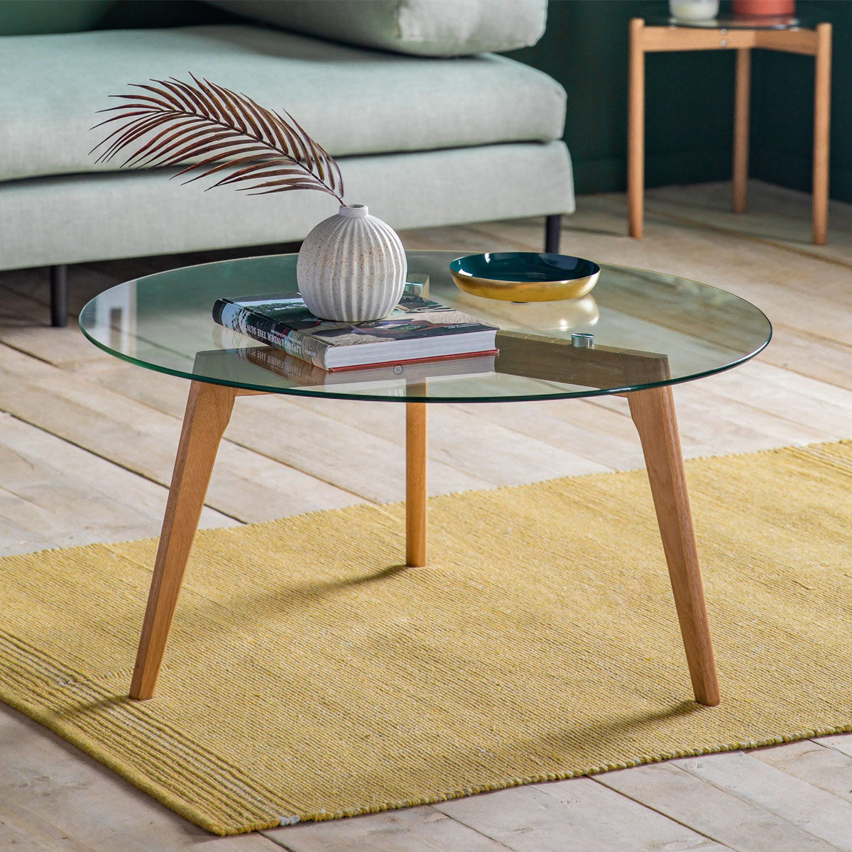 Gallery Direct Blair Round Coffee Table Oak 900x900x450mm
