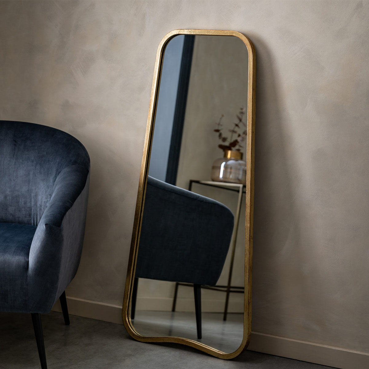 Gallery Direct Kurva Leaner Gold 565x1230mm