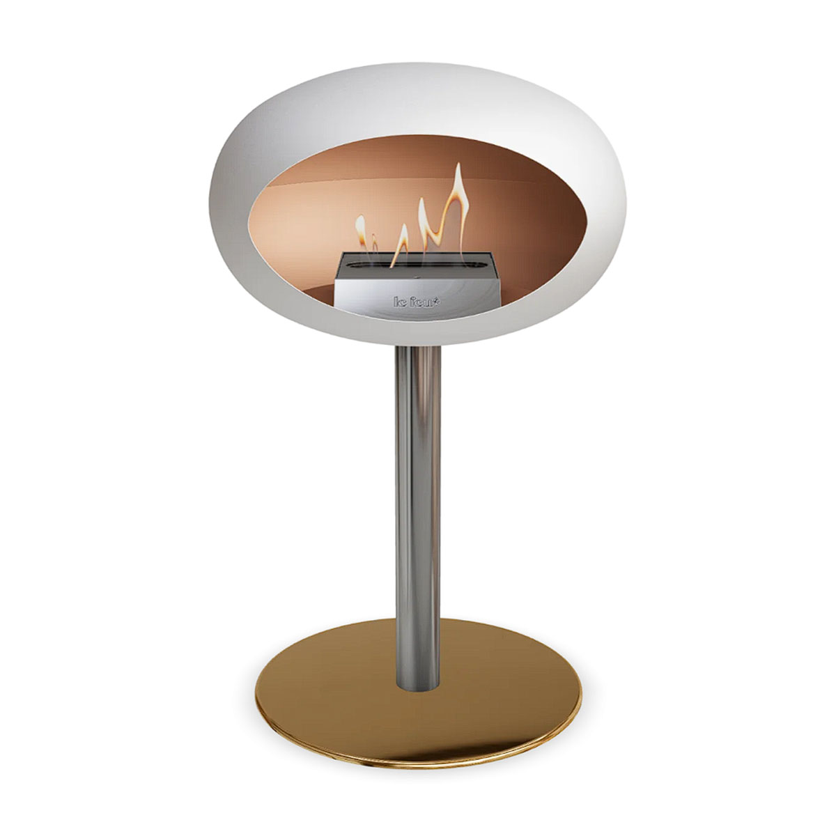 Le Feu Ground Steel Low - White - 60mm Pole Width