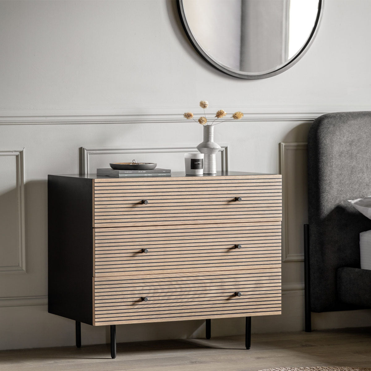 Gallery Direct Hyland 3 Drawer Chest 400x900x750mm