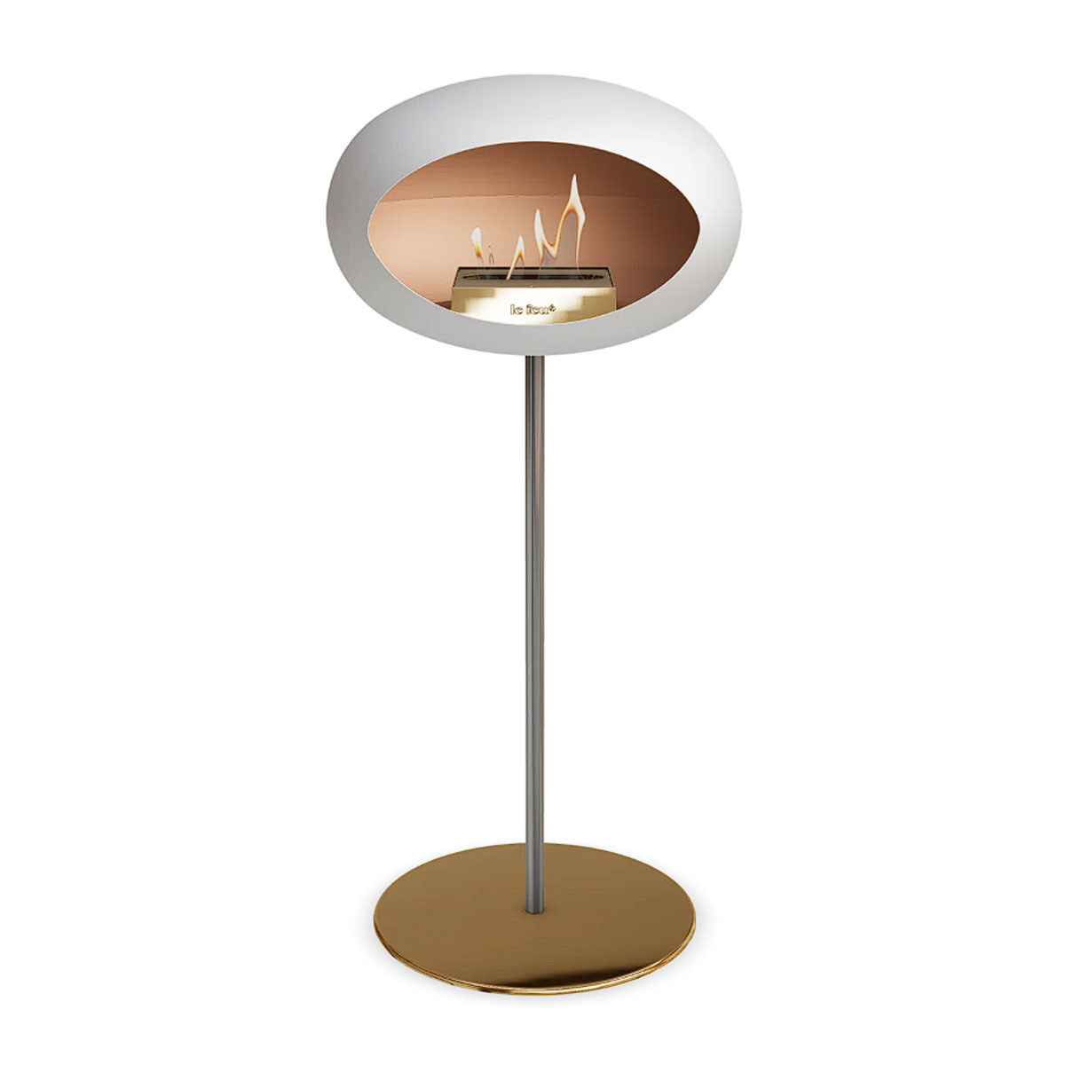 Le Feu Ground Steel High - White - 25mm Pole Width