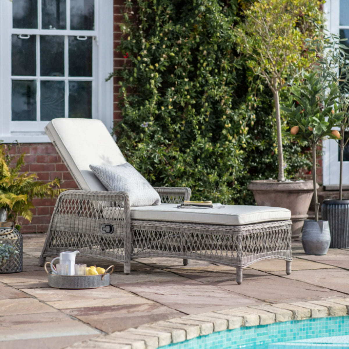 Gallery Direct Menton Country Lounger Stone