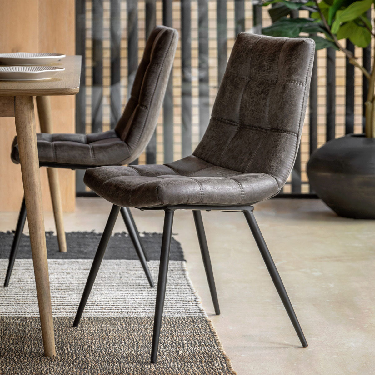 Gallery Direct Darwin Grey Chair (2pk)