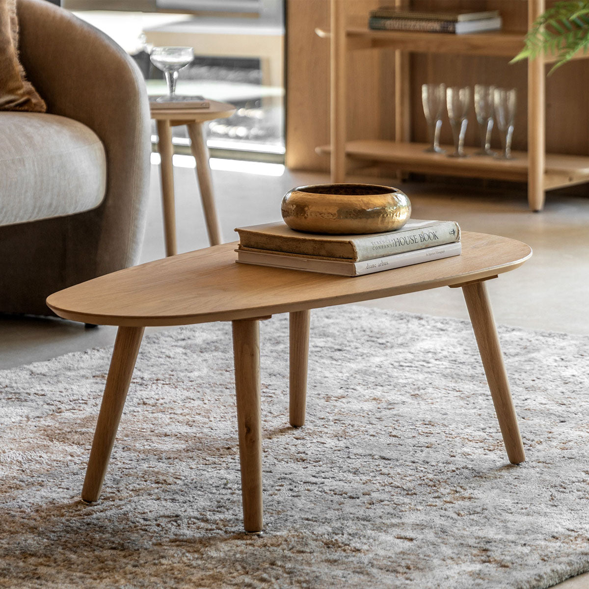 Gallery Direct Hatfield Coffee Table Natural 1000x500x350mm