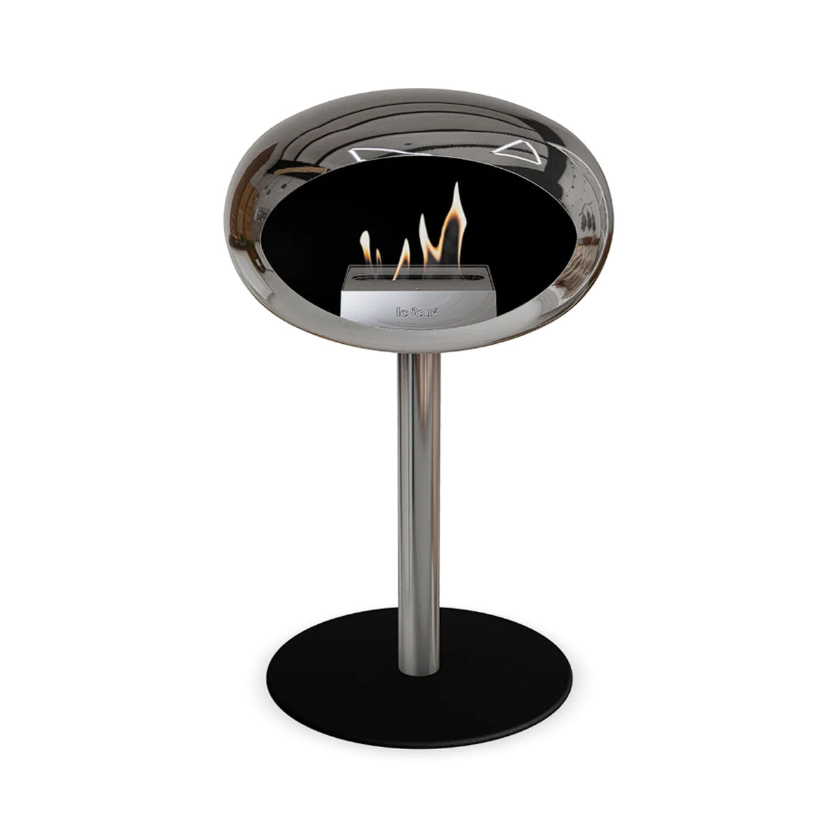Le Feu Ground Steel Low - Chromed Silver - 60mm Pole Width