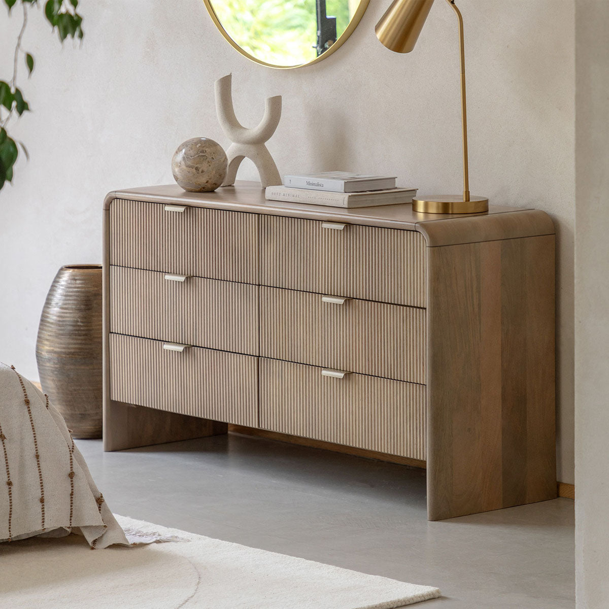 Gallery Direct Colonna 6 Drawer Chest 1350x450x750mm