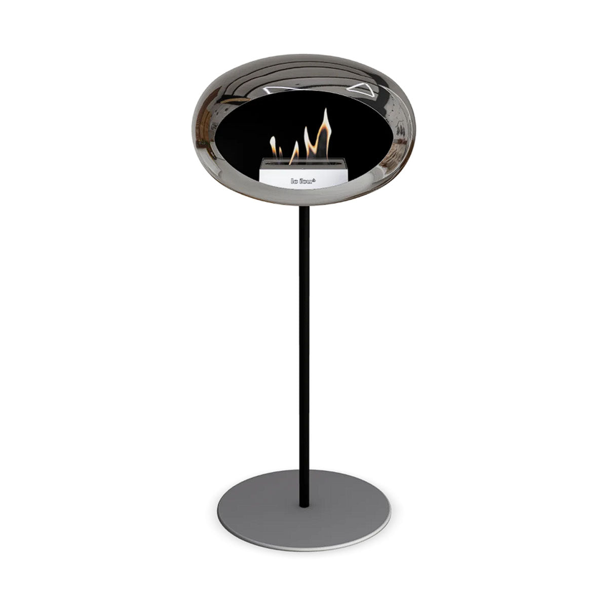 Le Feu Ground Steel High - Chromed Silver - 25mm Pole Width