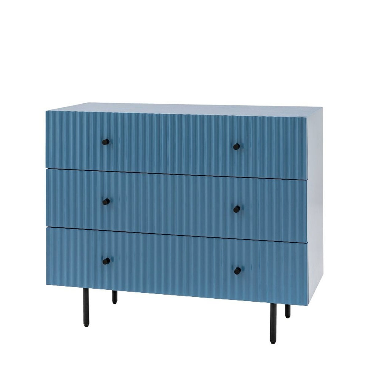 Gallery Direct Buckhurst 3 Drawer Chest Blue 400x900x750mm
