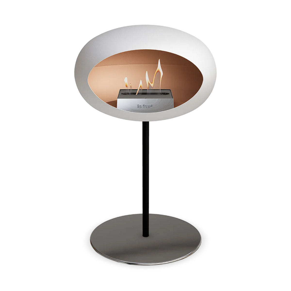 Le Feu Ground Steel Low - White - 25mm Pole Width