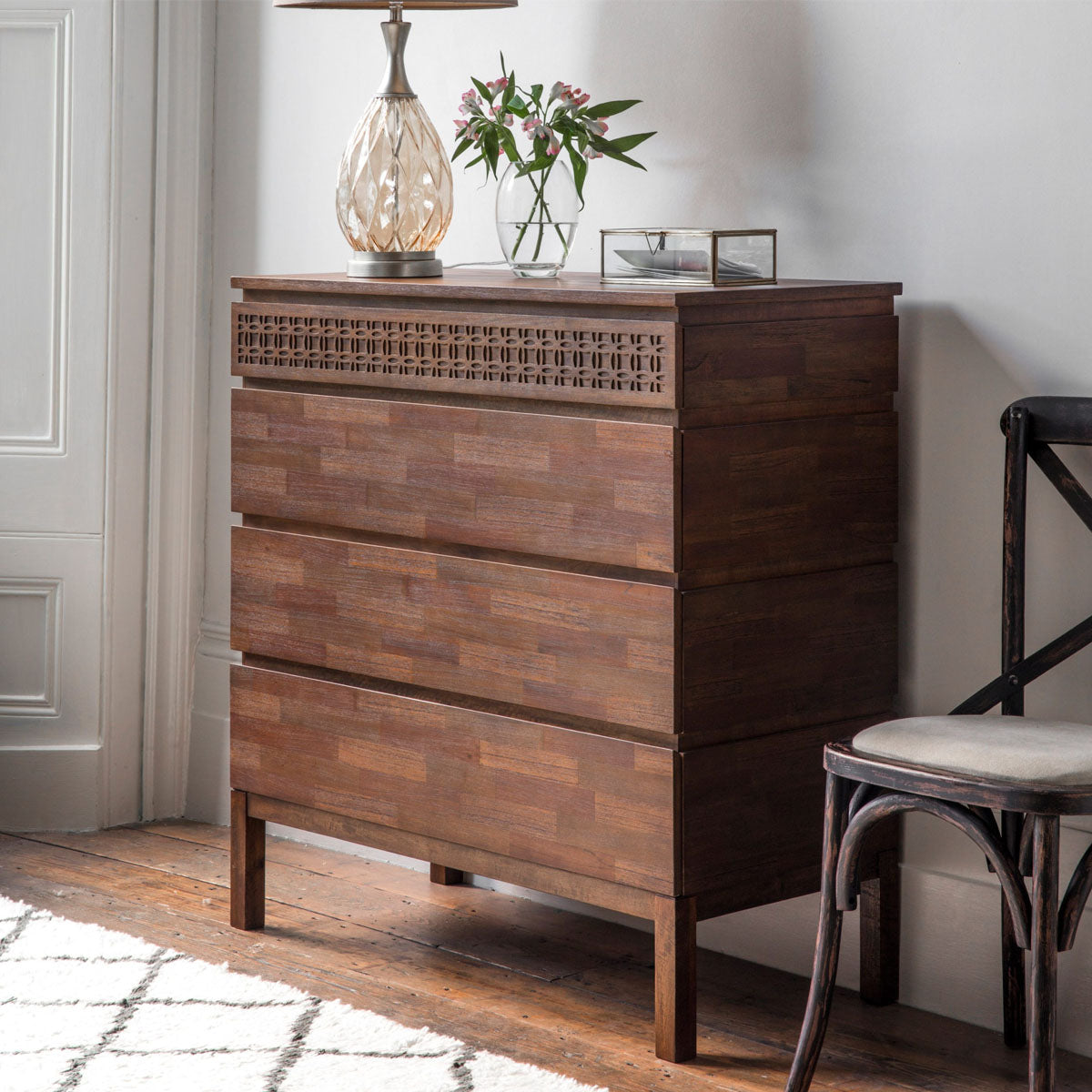 Gallery Direct Boho Retreat 4 Drawer Chest 1000x460x1040mm