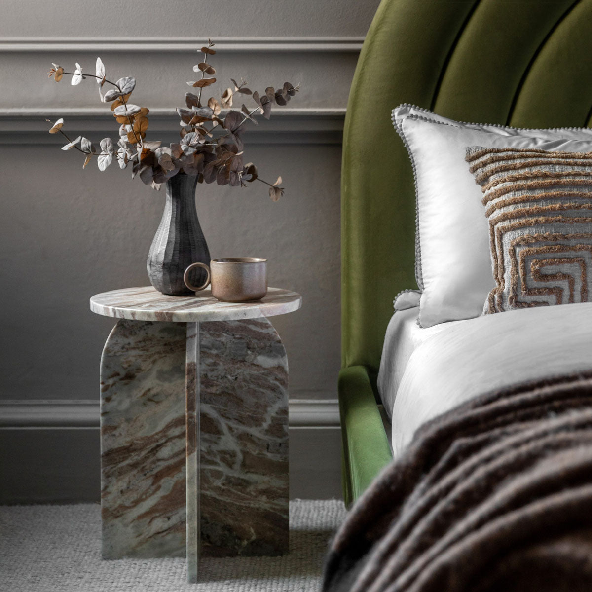 Gallery Direct Amalfi Side Table Natural 400x400x500mm