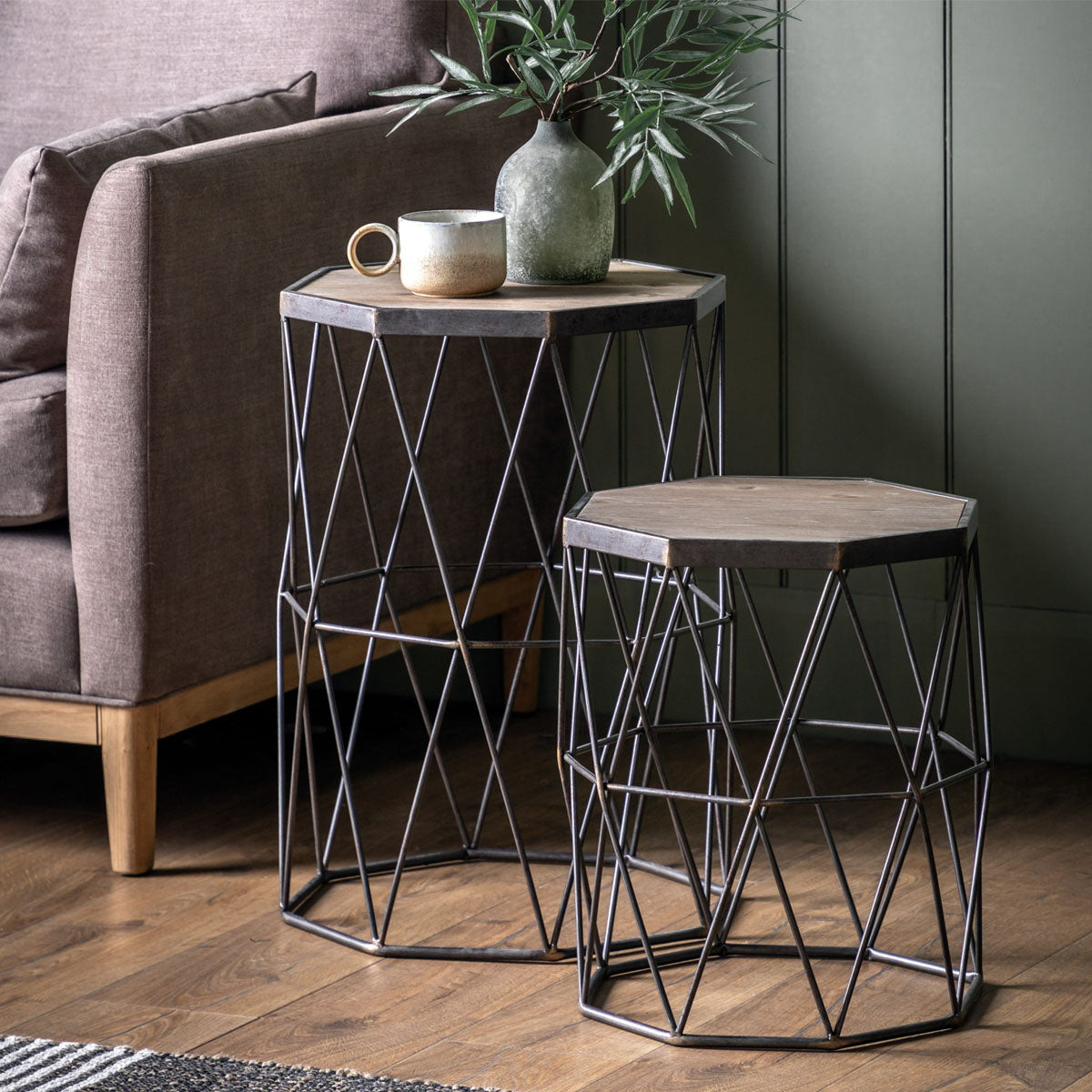 Gallery Direct Marshal Side Table 520x660x880mm (Set of 2)