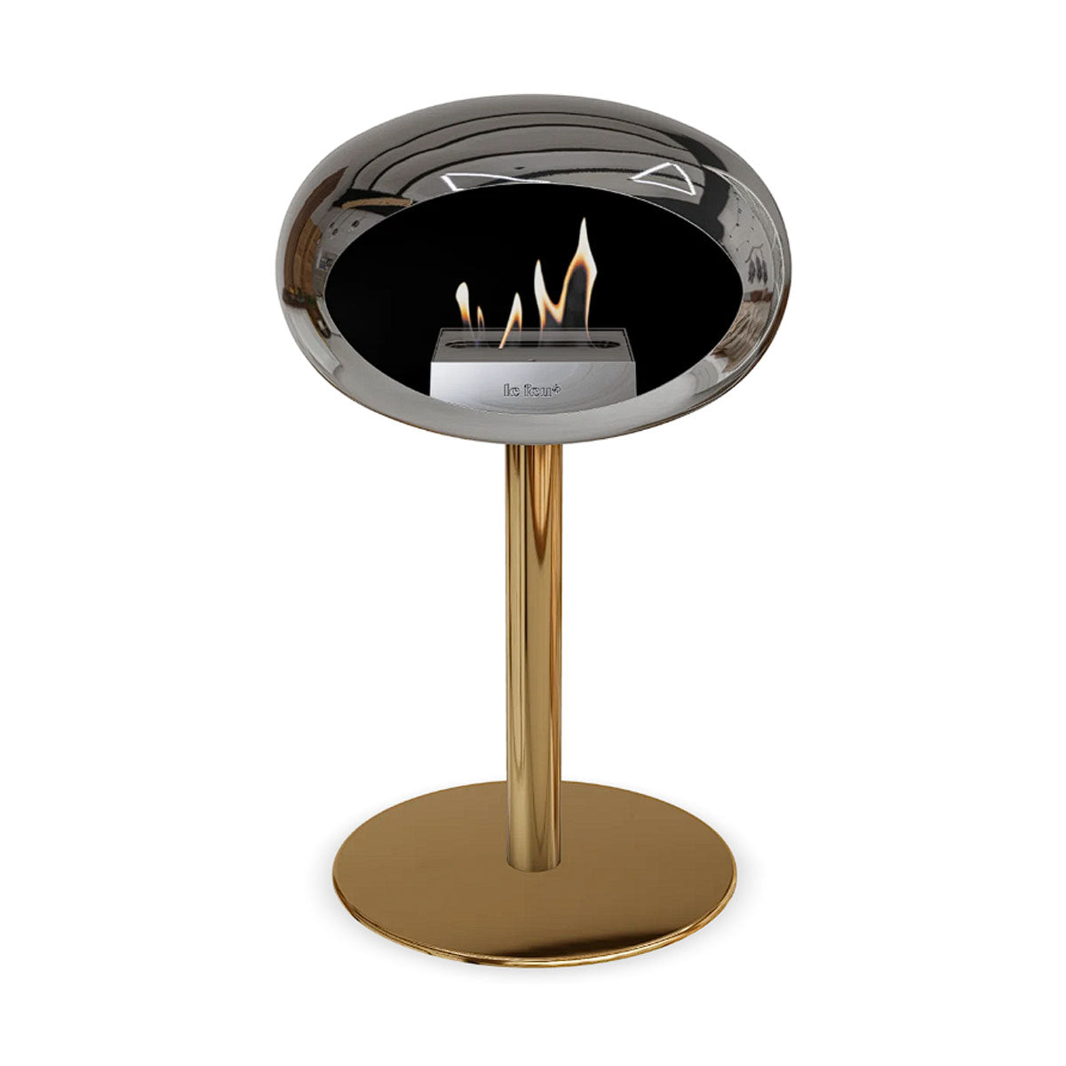 Le Feu Ground Steel Low - Chromed Silver - 60mm Pole Width