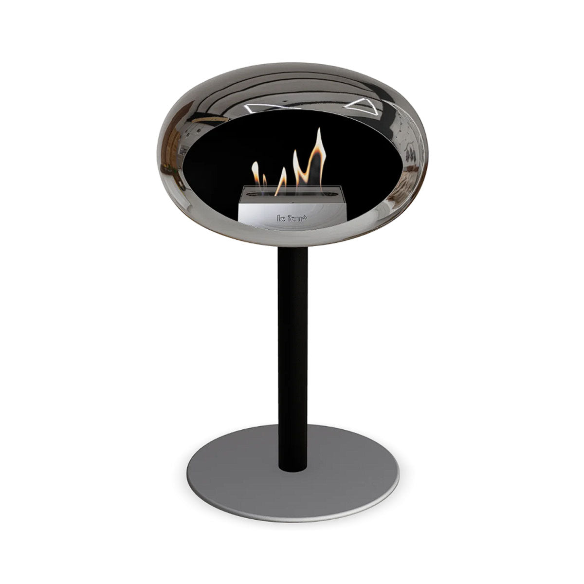 Le Feu Ground Steel Low - Chromed Silver - 60mm Pole Width