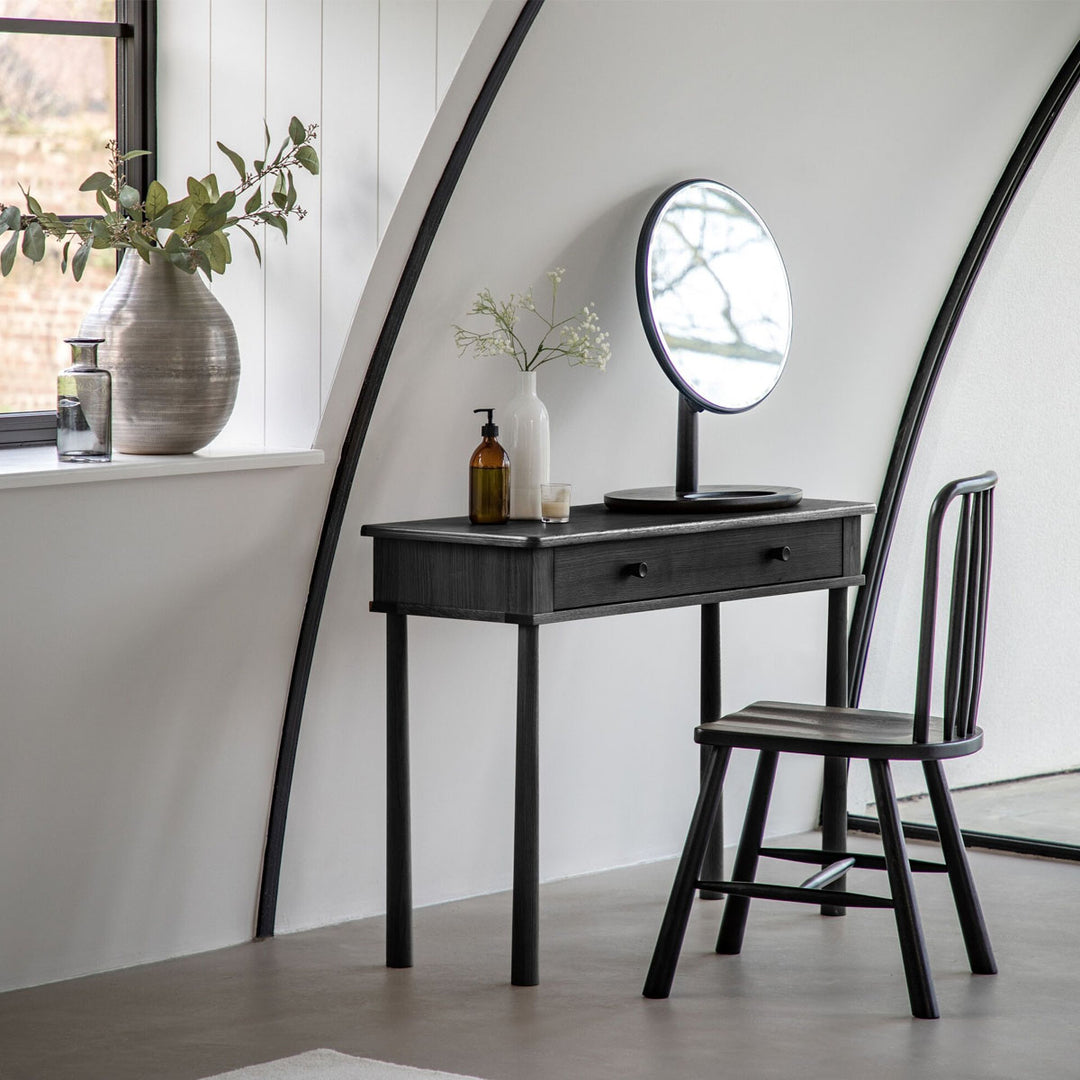 Gallery Direct Wycombe Dressing Table w Drwr Black 1100x400x800mm