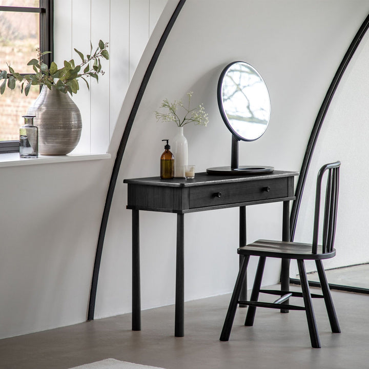 Gallery Direct Wycombe Dressing Table w Drwr Black 1100x400x800mm