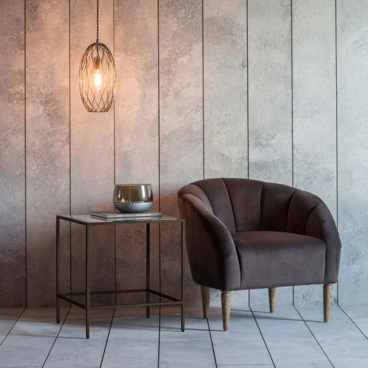 Gallery Direct Rothbury Side Table Bronze 500x500x550mm