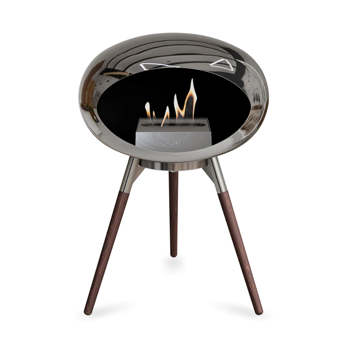 Le Feu Ground Wood Low - Chromed Silver
