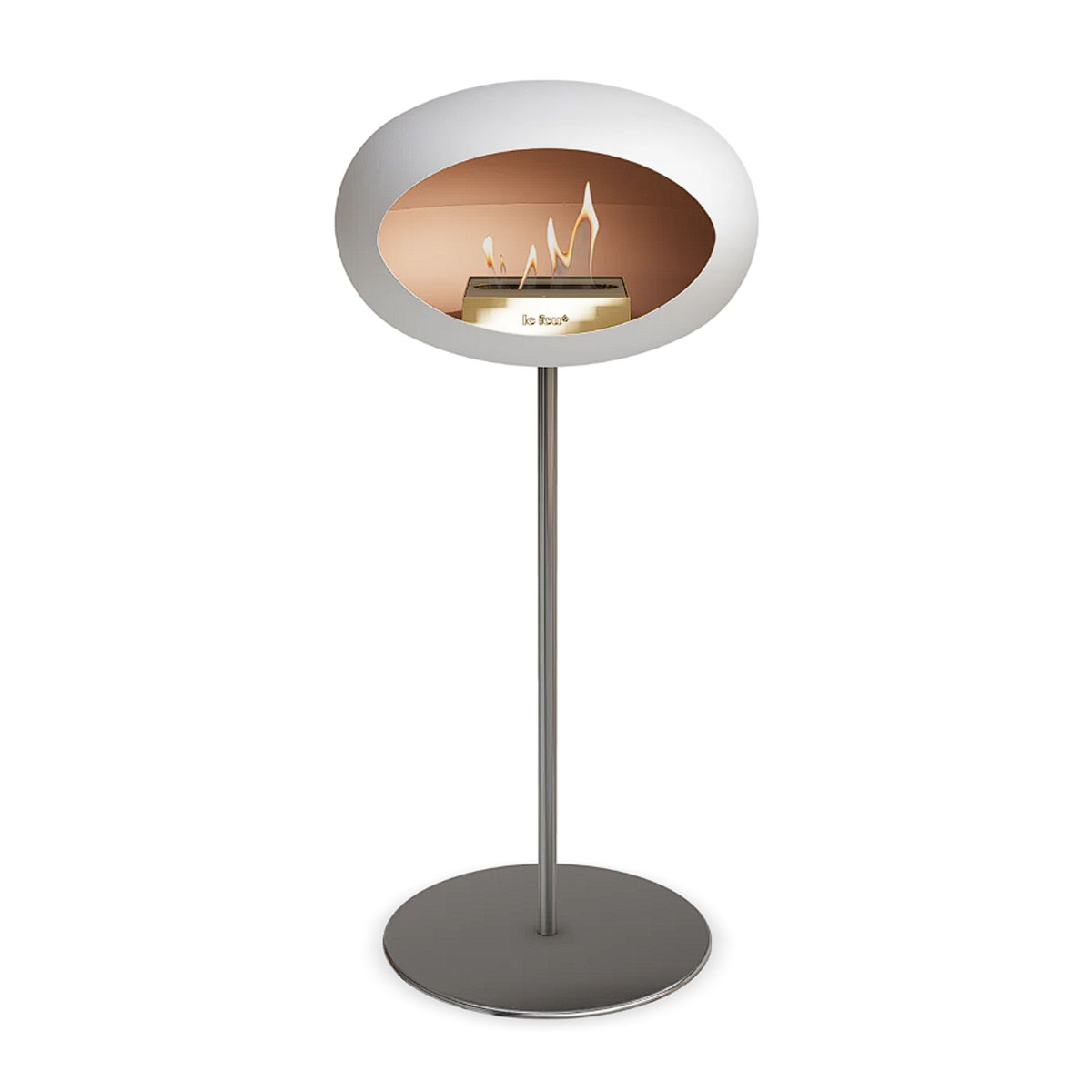 Le Feu Ground Steel High - White - 25mm Pole Width