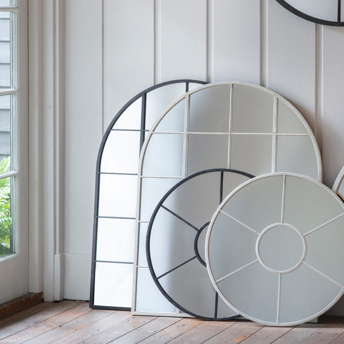 Gallery Direct Hampstead Arch Mirror Black 760x950mm