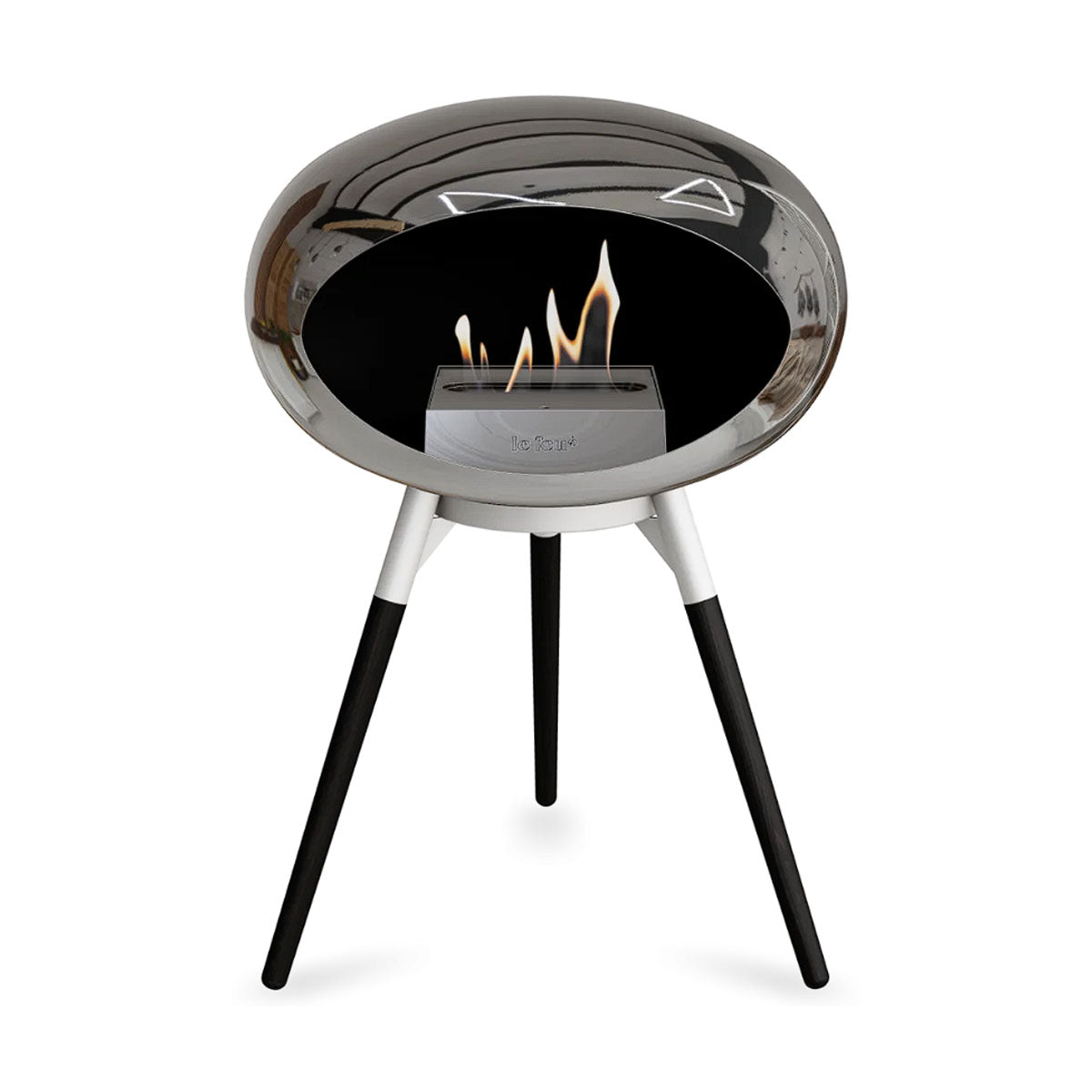 Le Feu Ground Wood Low - Chromed Silver