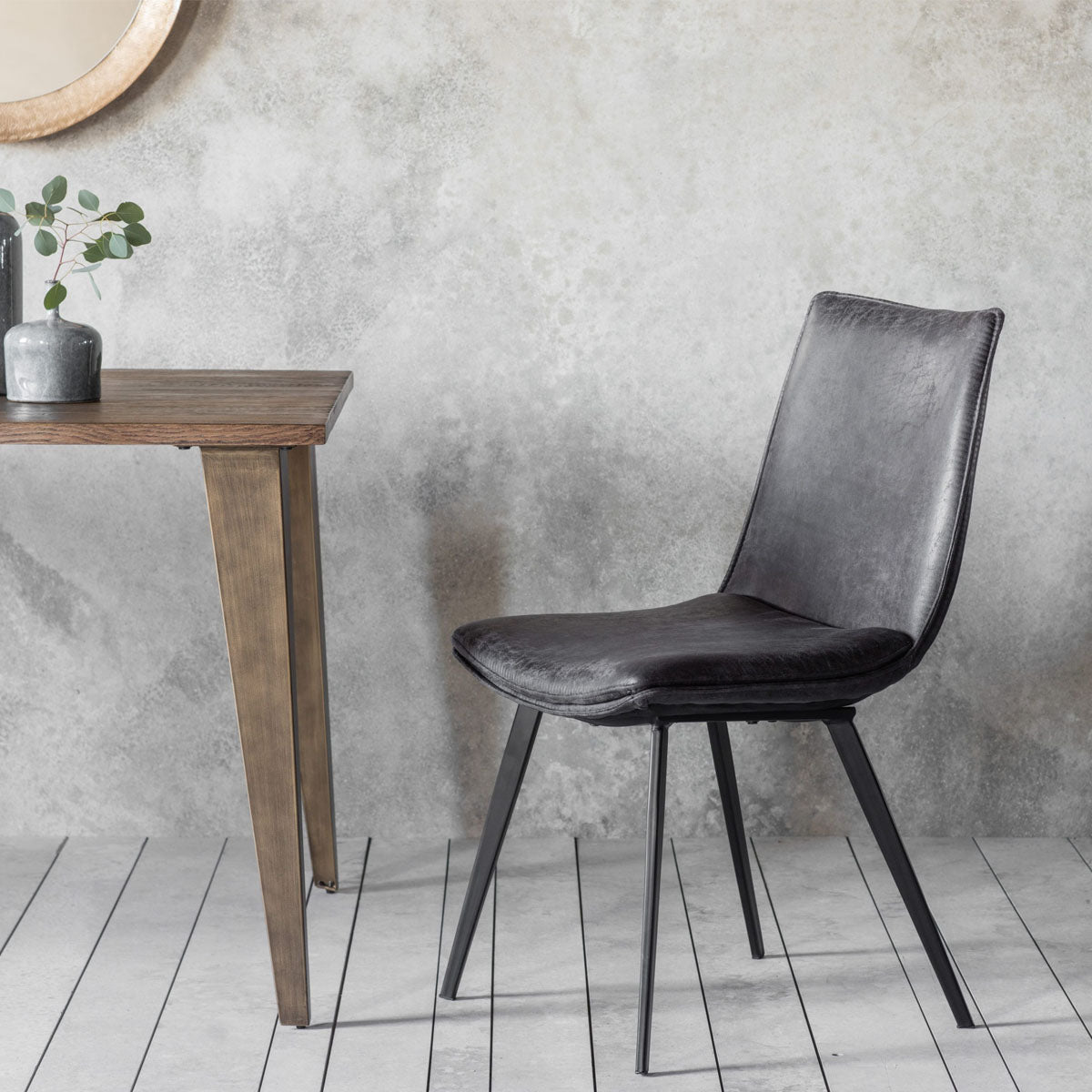 Gallery Direct Hinks Chair Grey (2pk)