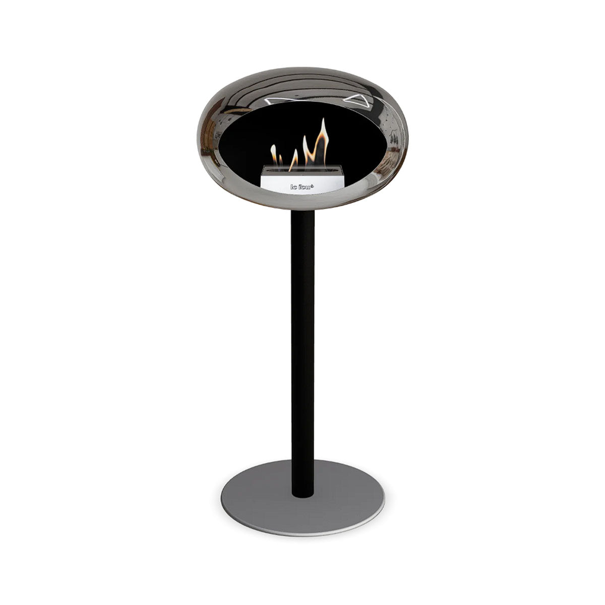 Le Feu Ground Steel High - Chromed Silver - 60mm Pole Width