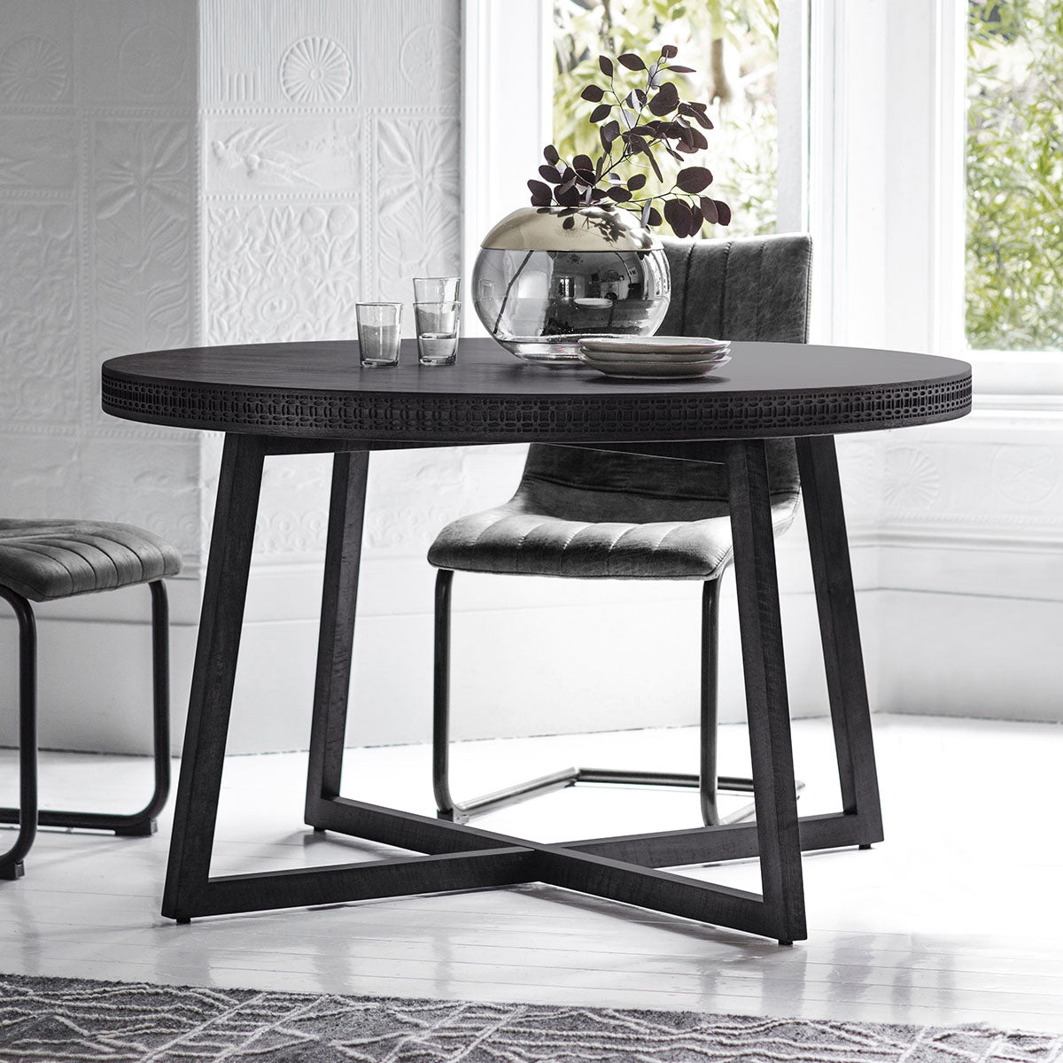 Gallery Direct Boho Boutique Round Dining Table 1200x1200x750mm
