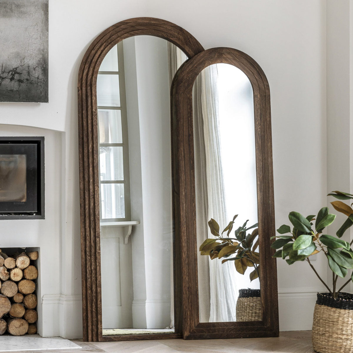 Gallery Direct Hoxton Mirror Dark 800x35x1800mm