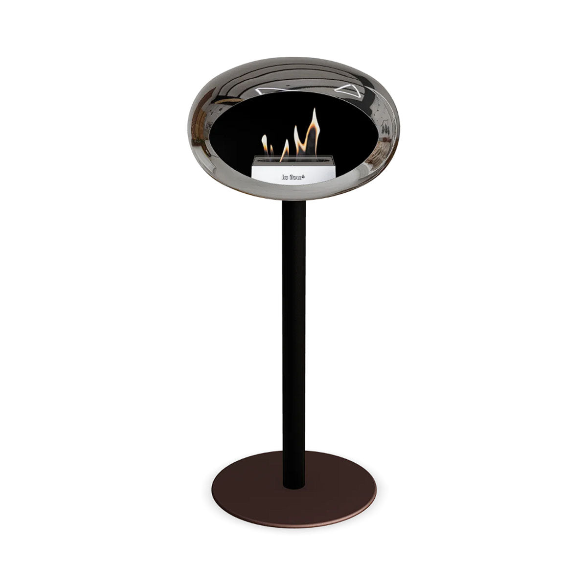 Le Feu Ground Steel High - Chromed Silver - 60mm Pole Width