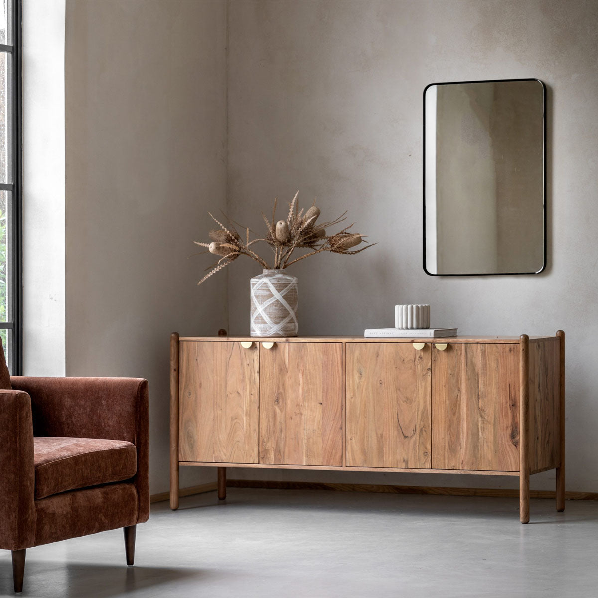 Gallery Direct Cannes 4 Door Sideboard 1750x450x800mm