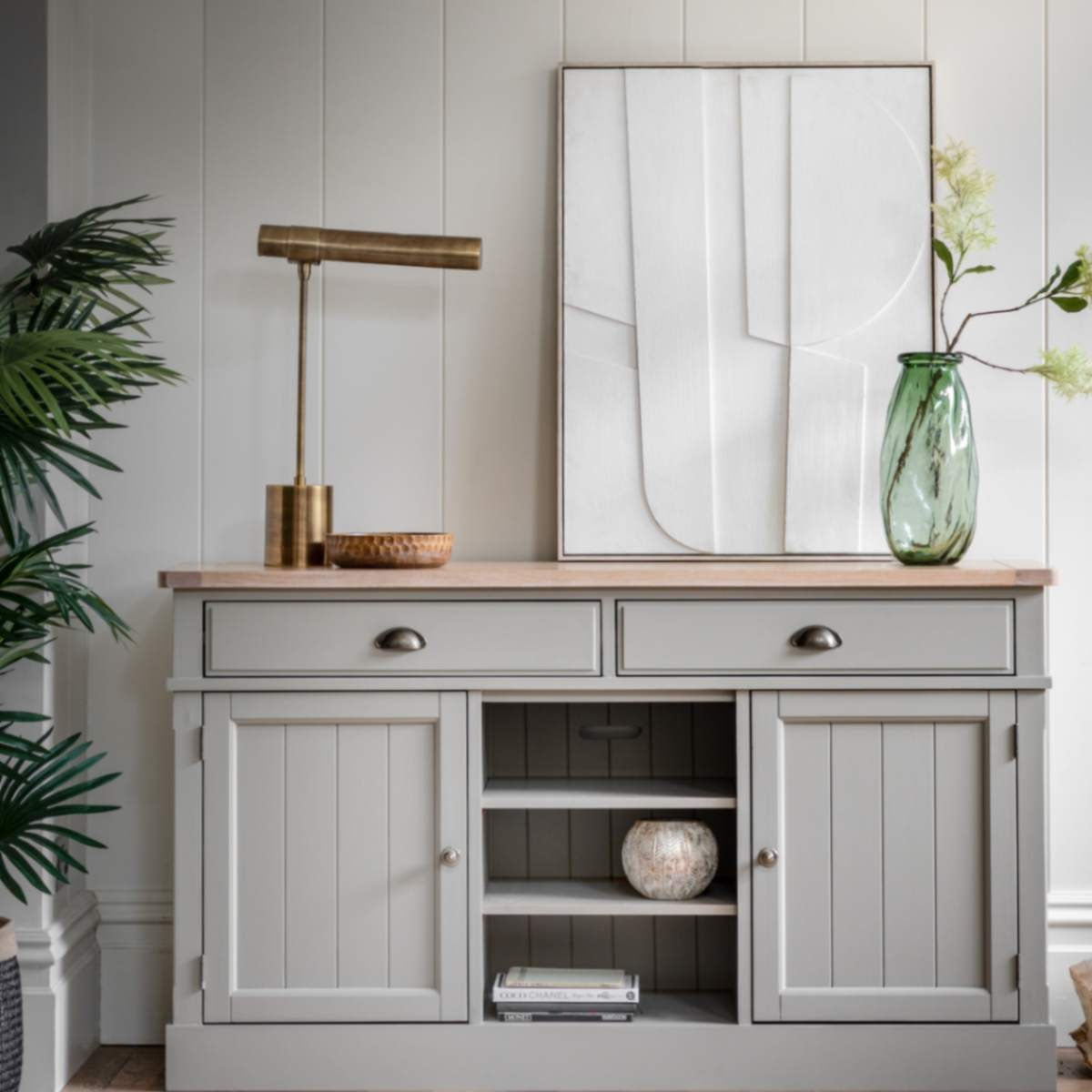 Gallery Direct Eton 2 Door/2 Drawer Sdbrd Prairie 1400x450x800mm