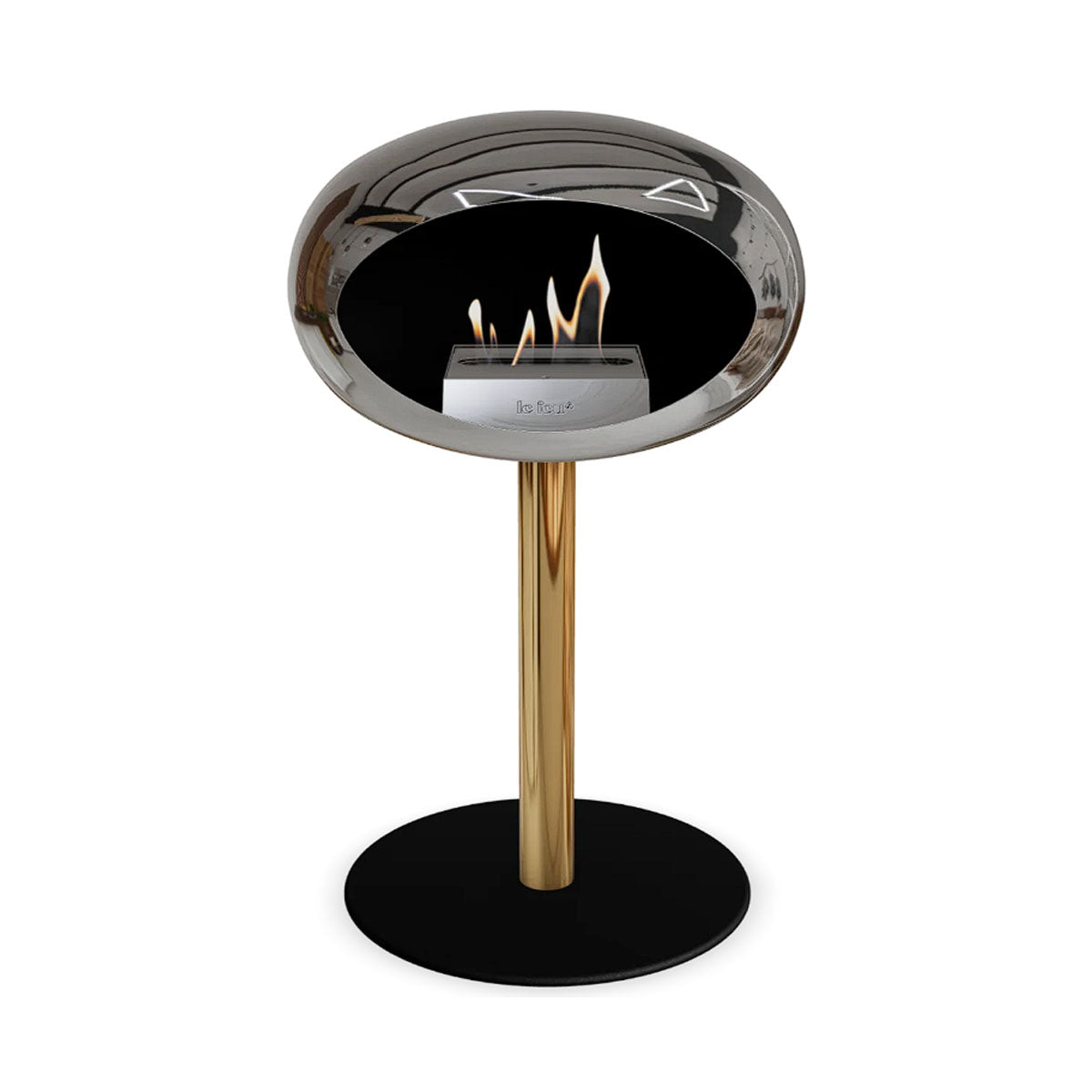 Le Feu Ground Steel Low - Chromed Silver - 60mm Pole Width