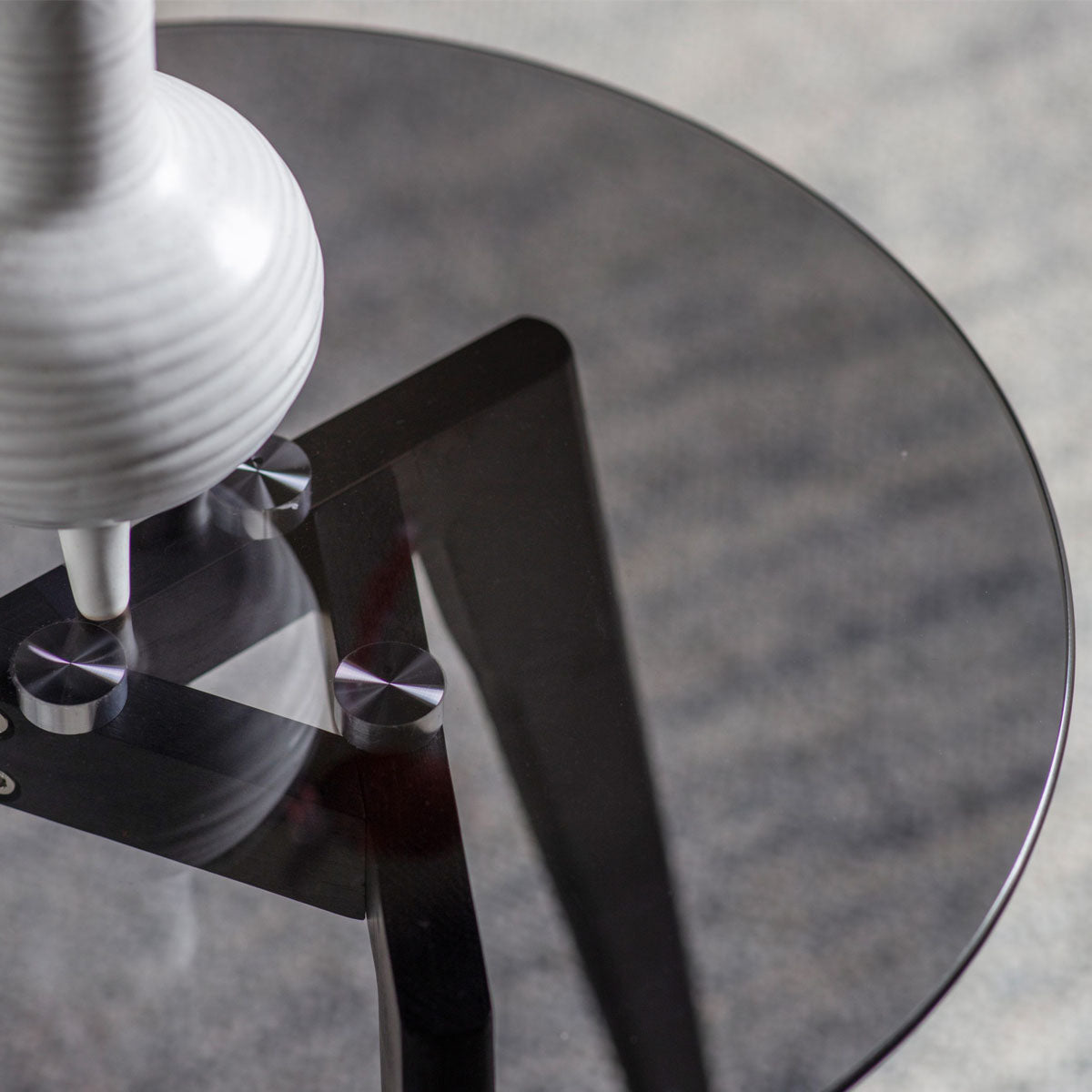 Gallery Direct Blair Round Side Table Black 450x450x500mm