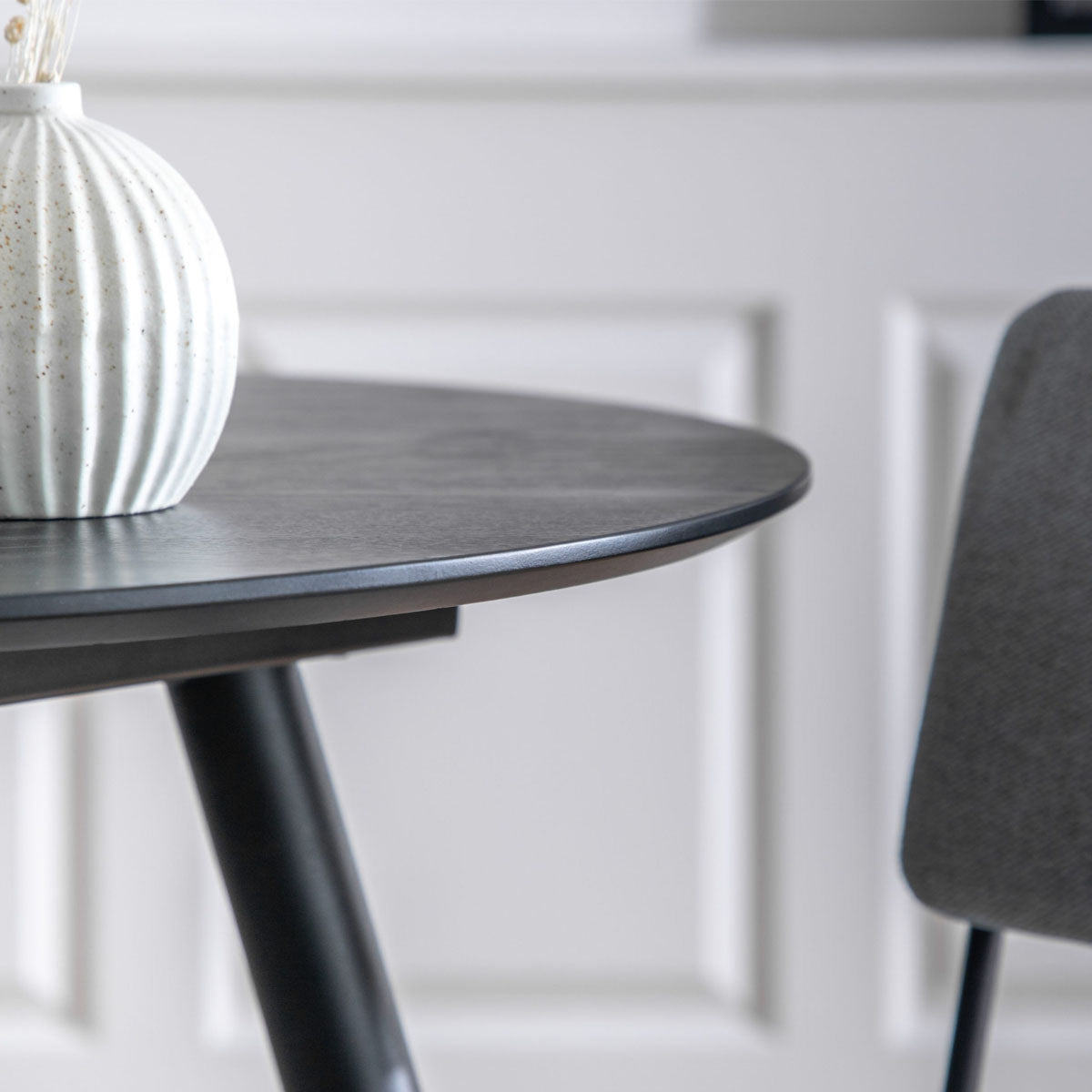 Gallery Direct Astley Round Dining Table Black 900x900x750mm