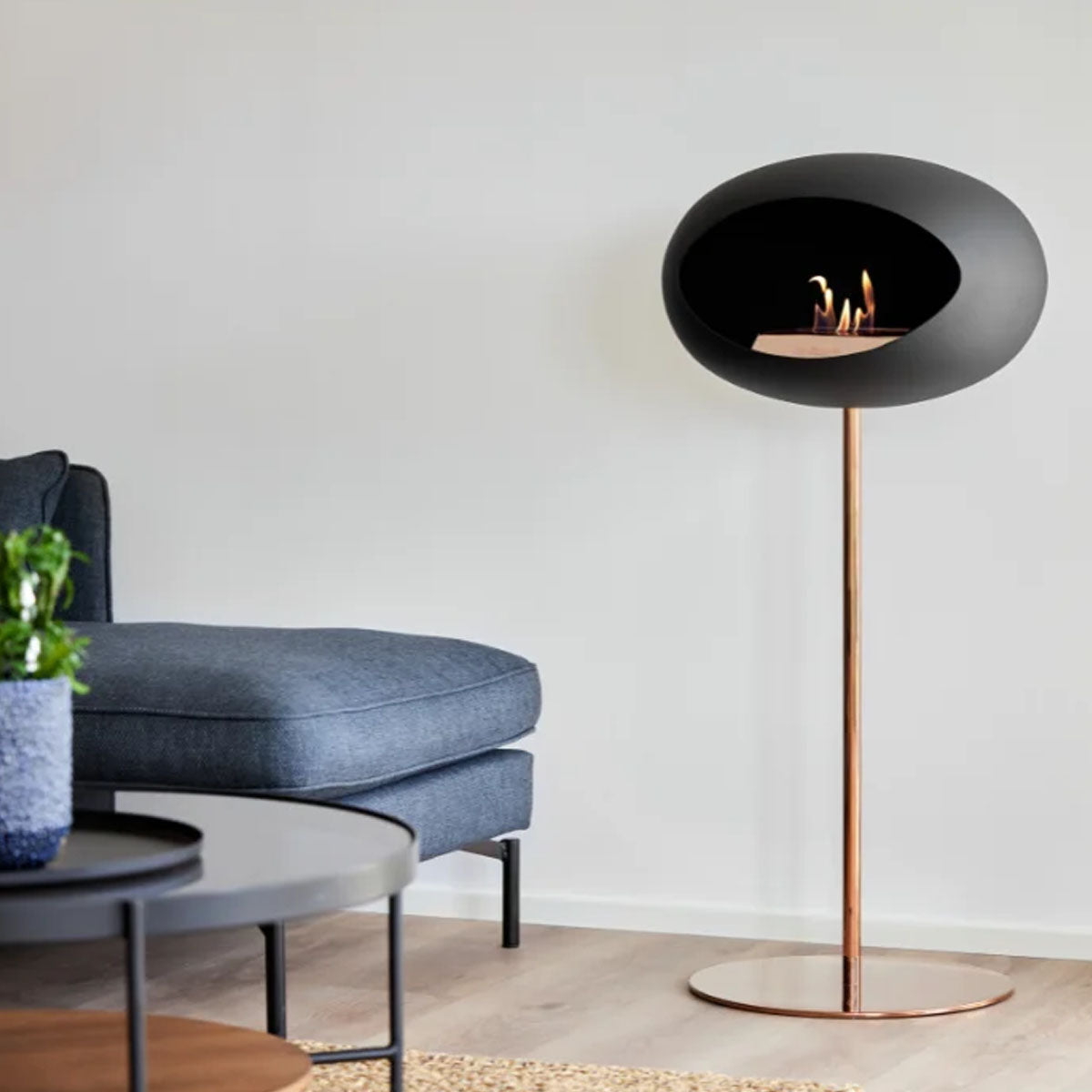 Le Feu Ground Steel High - Black - 25mm Pole Width