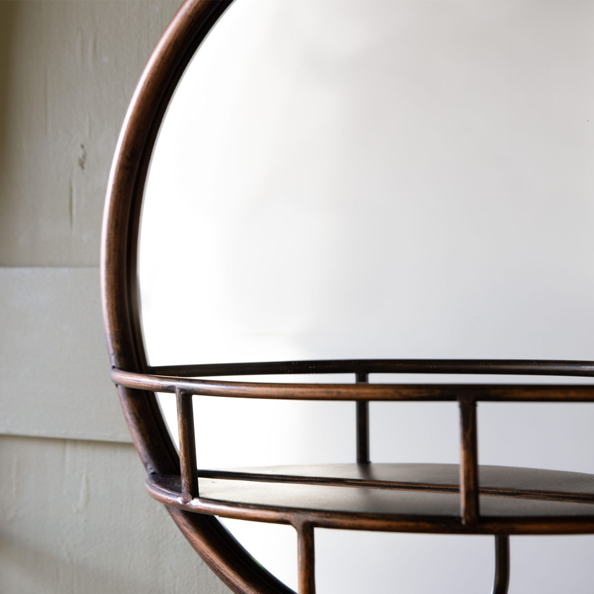 Gallery Direct Milton Round Mirror Bronze 400mm