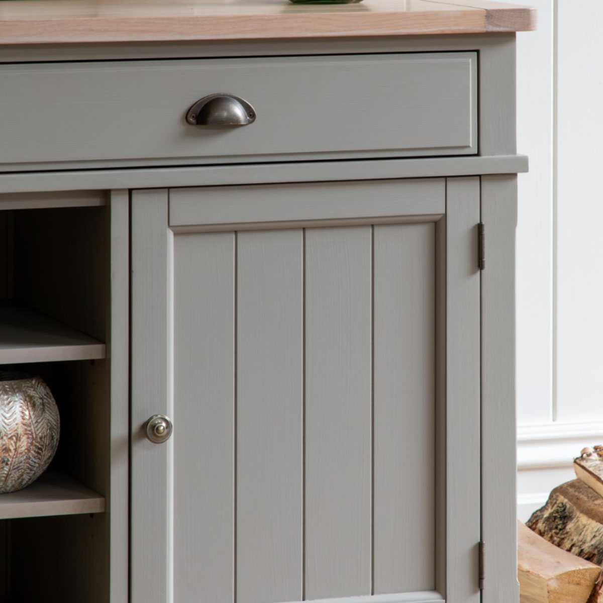 Gallery Direct Eton 2 Door/2 Drawer Sdbrd Prairie 1400x450x800mm