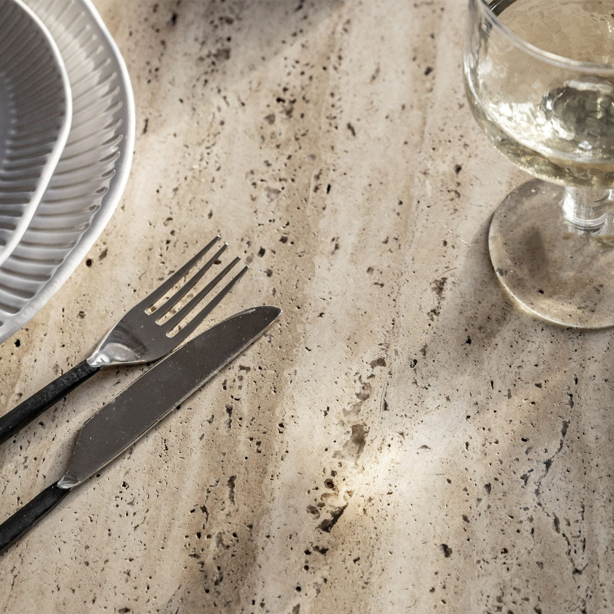 Gallery Direct Sculpt Round Dining Table 1100x1100x730mm