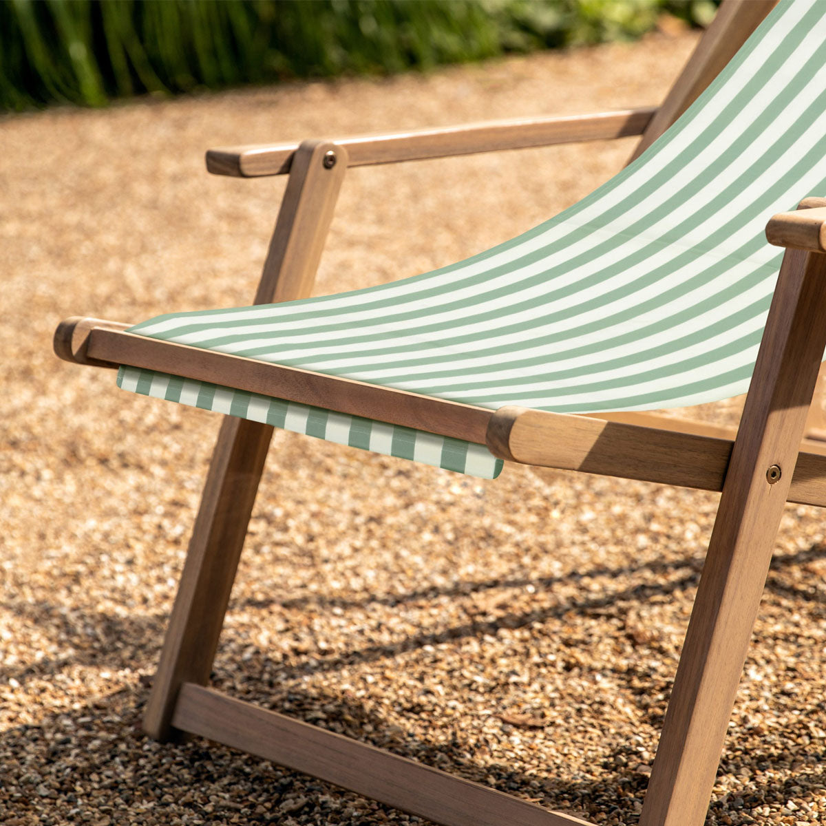 Gallery Direct Creta Deck Chair Verde Stripe