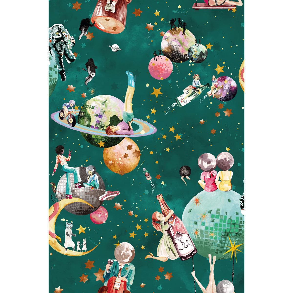 Brand McKenzie Cosmic Groove Wallpaper - Aurora