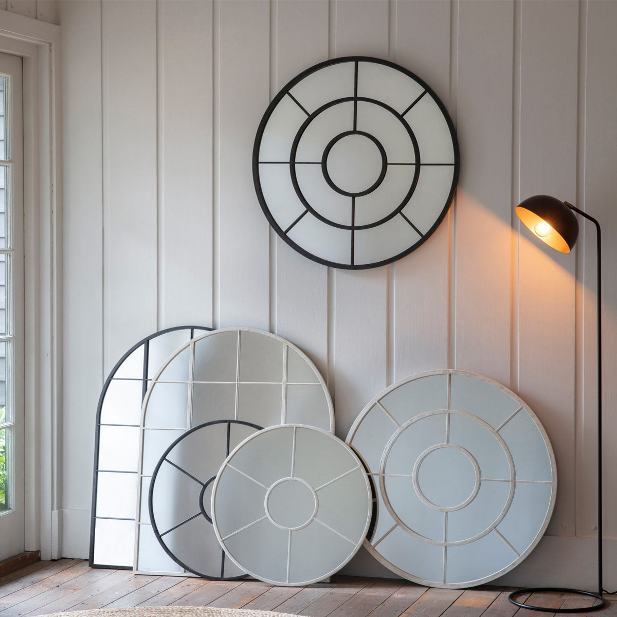 Gallery Direct Valence Round Mirror Black 600x600mm