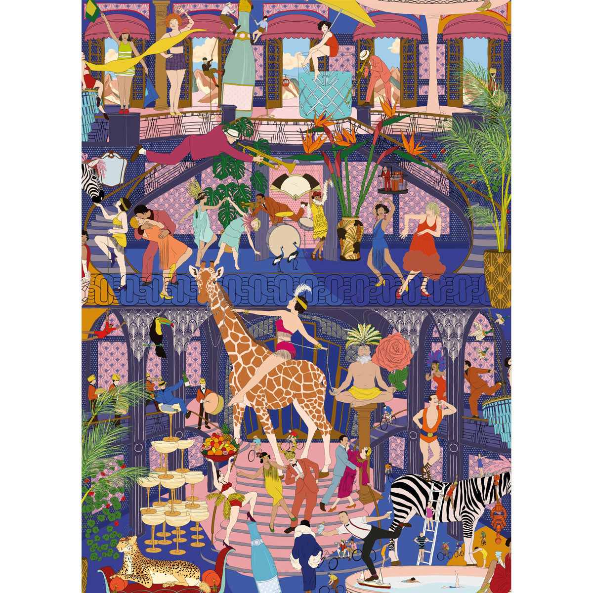 Brand McKenzie Mayhem Mansion Wallpaper - Electric Blue