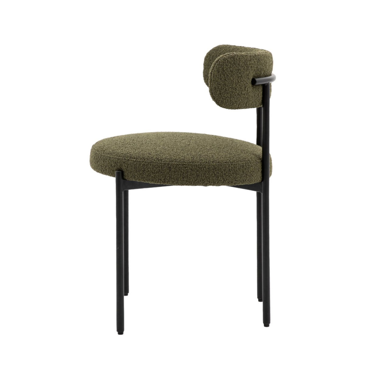 Gallery Direct Aveley Dining Chair Green (2pk) 525x510x750mm