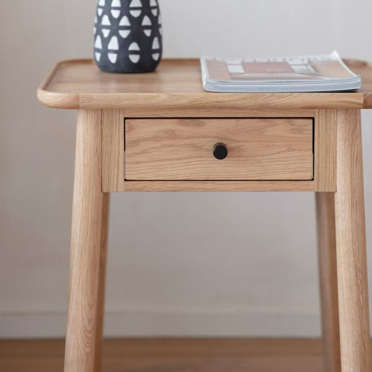 Gallery Direct Kingham 1 Drawer Side Table 500x400x550mm