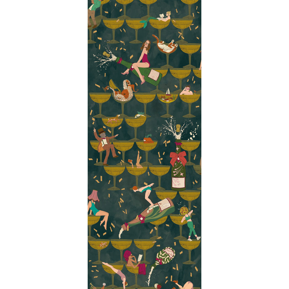 Brand McKenzie The Grand Pour Wallpaper - Dirty Olive
