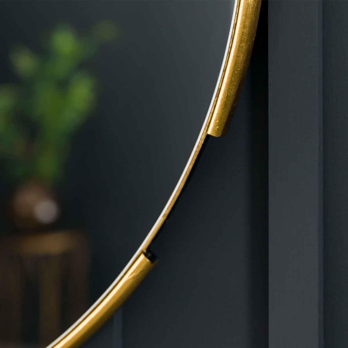 Gallery Direct Fitzroy Round Mirror Gold 800x15x800mm